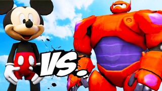 Mickey Mouse VS Baymax (Big Hero 6) - GREAT BATTLE