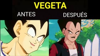 VEGETA: Antes vs Después | dragon ball z vs gt comparación | #dragonballmemes