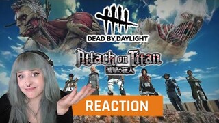 My reaction to the Dead by Daylight x AOT Official Crossover Trailer | GAMEDAME REACTS