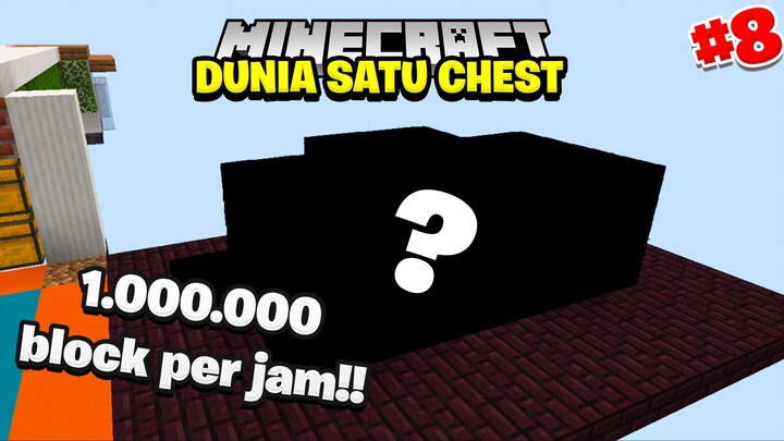 MESIN PENGHASIL BATU TAK TEHINGGA!! - MINECRAFT DUNIA SATU CHEST - Episode 8