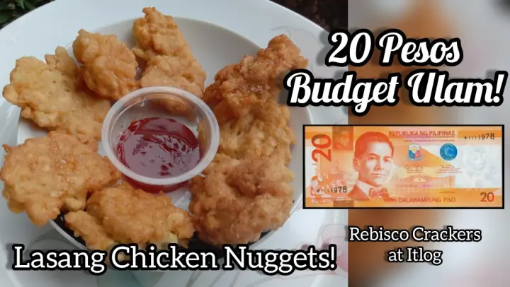20 Pesos Budget Ulam | Rebisco Crackers at Itlog Lasang Chicken Nuggets |Murang Ulam Recipe