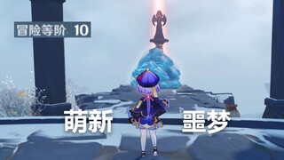 10级原神萌新大战雪山神像