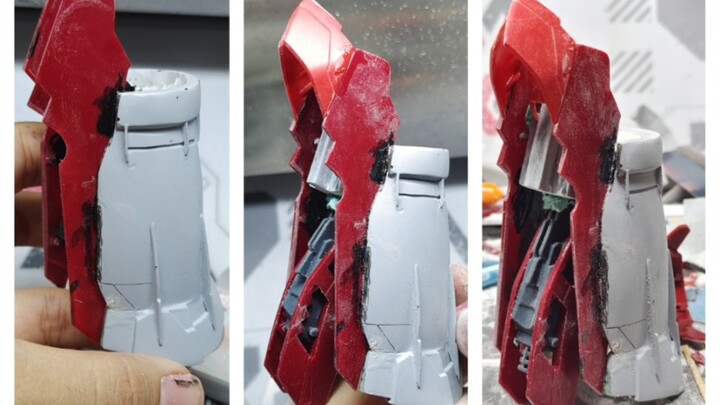 Gundam Model Hand-Rubbing Chambro Model Legs (Part 5)