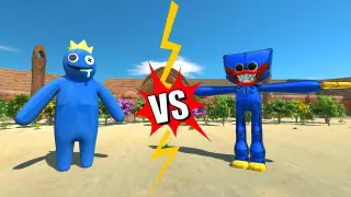 Rainbow Friends Blue vs Huggy Wuggy - Animal Revolt Battle Simulator