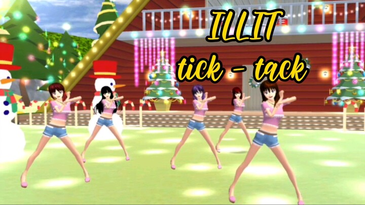 dance cover tick tack "ILLIT" || Sakura school simulator