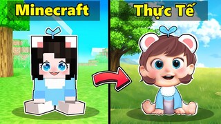 Mèo Simmy Trở Thành EM BÉ THỰC TẾ SIÊU DỄ THƯƠNG Trong Minecraft !!