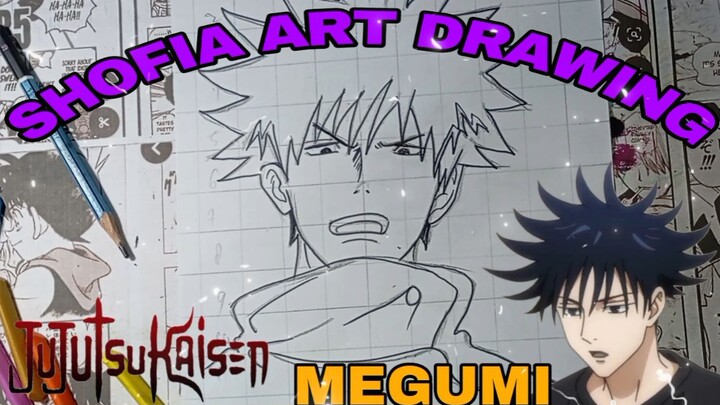 DRAWING MEGUMI DARI ANIME JUJUTSU KAISEN