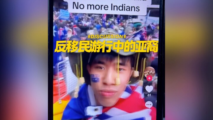 Warga keturunan Asia dalam aksi unjuk rasa anti-imigrasi di Australia