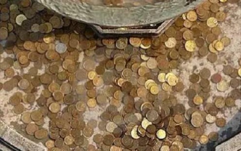 How many people’s wishes have been “emptied out” by the coins tossed into the wishing well?
