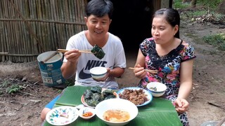 Vịt Gói Lá Mướp Hấp Nước Dừa Bữa Cơm Chiều Mưa| TKQ T383