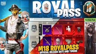 M18 Royal Pass Official Release Date And Timing | Old Season Rewads Coming Back | Clown Mask Back