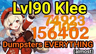 Lvl90 Klee Showcase - An Endgame Build to Dumpster Everything! - Genshin Impact AR50