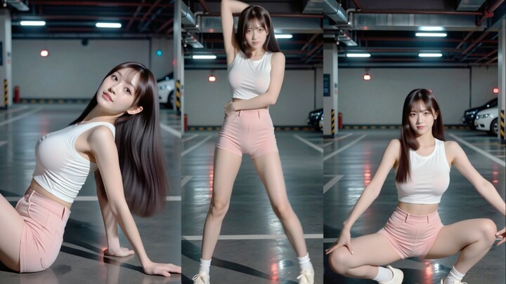 ❤ | Late-Night Underground Parking Garage | Vertical Format