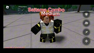 Saitama Medium One Shot Combo😮Strongestbattlegrounds