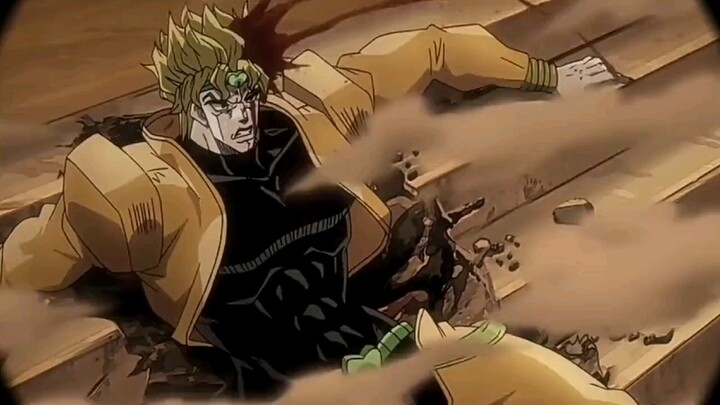 The bad boy Jotaro bullies the centenarian Dio, the golden spirit