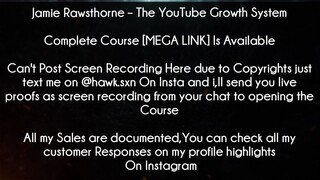 Jamie Rawsthorne Course The YouTube Growth System download