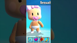 3D STUMBLE GUYS SKIN BABYDOLL TRANSFORMATION 👶 #shorts #stumbleguys