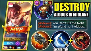 YIN VS SOUTH KOREA NO.1 ALDOUS | YIN BEST BUILD TO COUNTER PRO ALDOUS IN MIDLANE | MOBILE LEGENDS