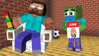 Monster School: Poor Zombie and Good Friend Full Story - Minecraft Animation