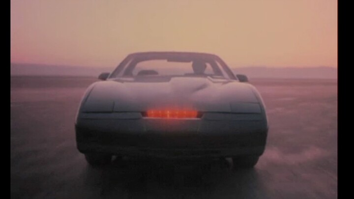 Opening clips from the American TV series “Knight Rider,” “Airwolf,” and “Thunder in Paradise”—as so