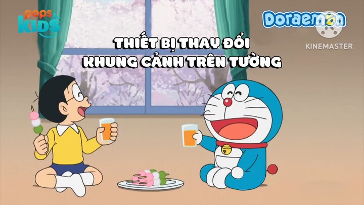 doraemon thiết bị thay đổi khung cảnh trên tường  lồng tiếng