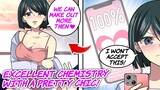 A compatibility reading app revealed that the cute chic and I were made for each other [Manga dub]