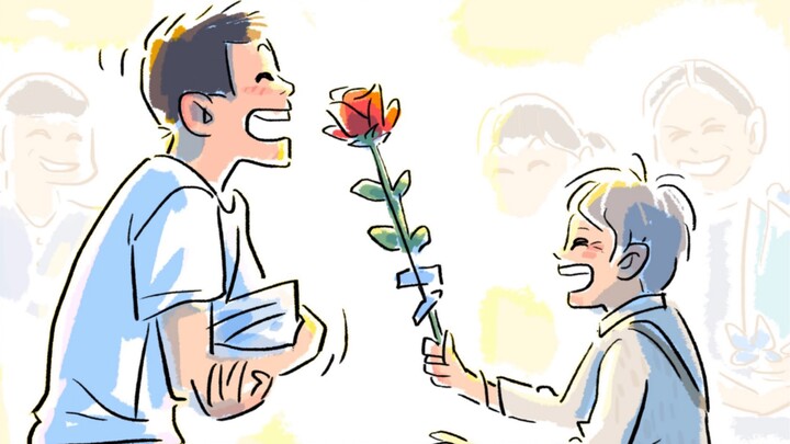 Một bông hồng bên ngoài phòng thi