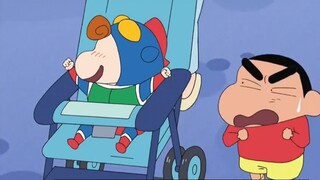 Meiya found that Xiaokui wearing the dynamic superhero clothes was so cute #Crayon Shinchan #anime #