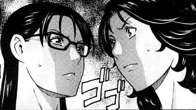 [Japanese comics] Two big carts quarrel over a pony