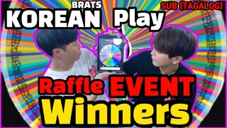 Korean Play Raffle EVENT Winners