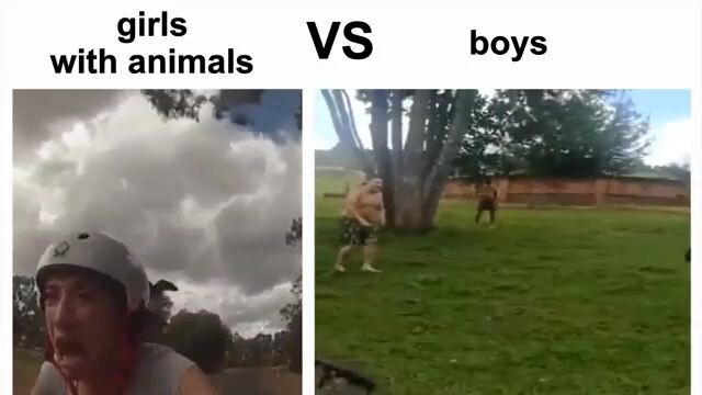 girls with animas vs boys 😂😂