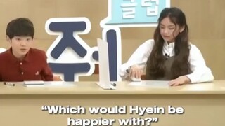 hyein being a fan of BTS jin