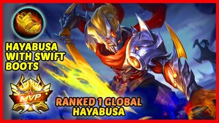 Level 4 at 1:18 | Swift Boots Items Top 1 Hayabusa by RENBO - Mobile Legends - MLBB