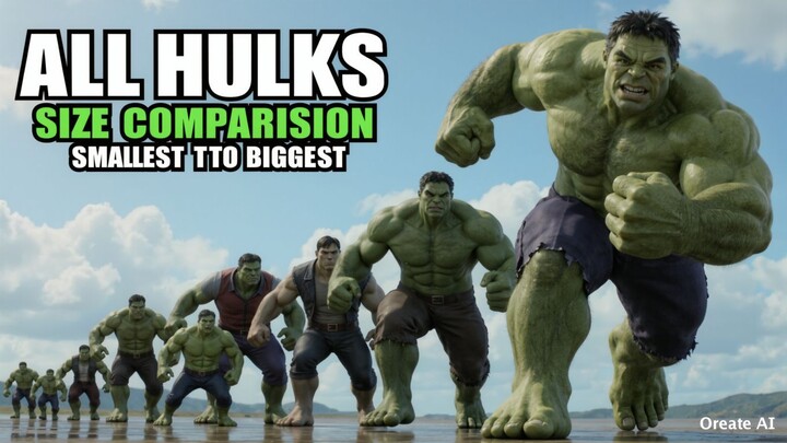 All Hulks Size Comparison 3D (2026)   Every Live-Action Hulk Ranked by Size