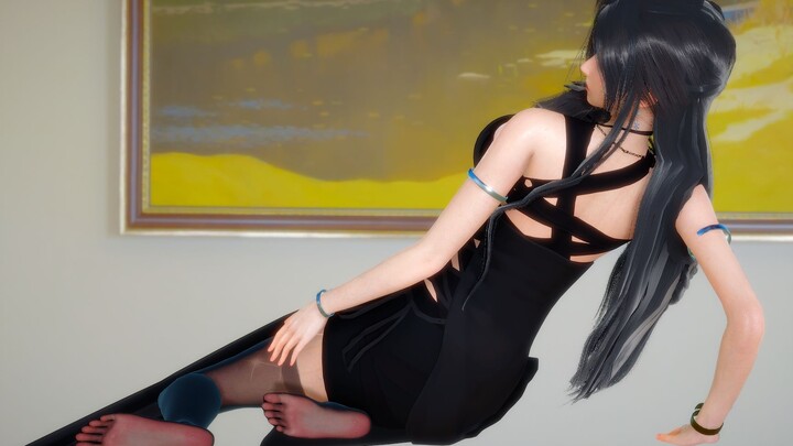 MMD barefoot stockings and high heels cool goddess dancing [Bad Boy] fixed lens version