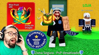 24 HORAS PEGANDO FRUTA DO DRAGÃO no BLOX FRUITS