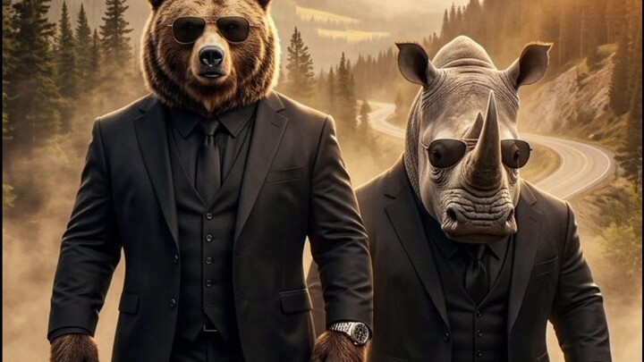 They don't need weapons… they're already the weapons. 🐻🔥🦏Two powerful beasts.Two different territ