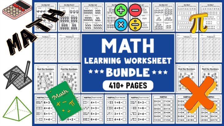400-Math-Learning-Worksheet-Bundle-1 / 400份儿童数学练习册合集｜提升孩子数学能力