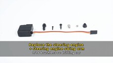 Replace the steering engine+ steering engine swing arm - 1/16 brushless rc drifting car