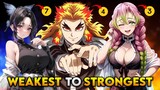 All 9 Hashira RANKED: Weakest To Strongest!