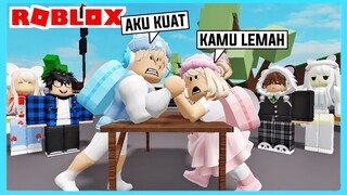 Aku Dan Adiku Adu Kekuatan Otot Sambil Panco Di Game Roblox ft @Shasyaalala