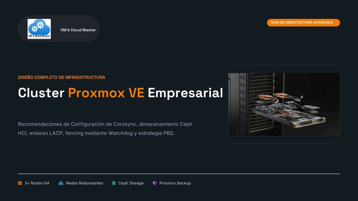 Cómo diseñar un CLUSTER PROXMOX VE Empresarial - Arquitectura, Ceph y Alta Dispo