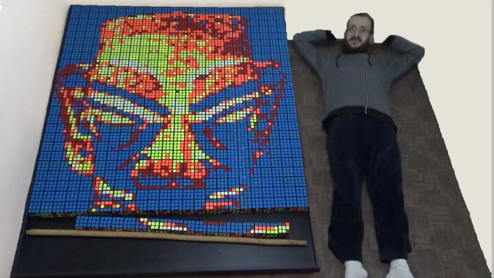 DIY Process | Recreate The Golden Mask With Rubik's Cube