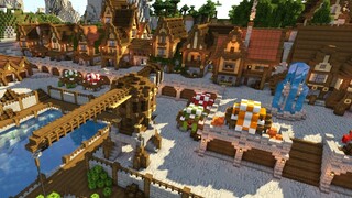 Minecraft Timelapse | Medieval Town and Port