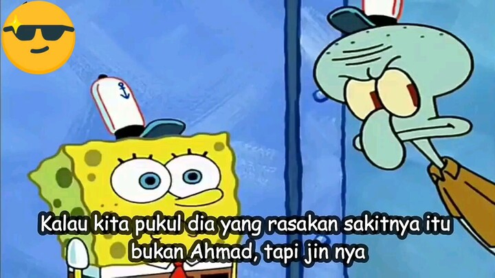 meme spongbob  : kerasukan jin