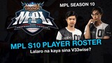 MPL SEASON 10 PLAYERS ROSTER