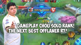 GAMEPLAY CHOU SOLO RANK. DIGANK 2 ORANG MALAH MATI - MOBILE LEGENDS