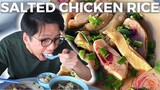 A DIFFERENT kind of Chicken Rice! SUCCULENT SALTED CHICKEN & Mixed Pork Soup! | Malaysia Hawker