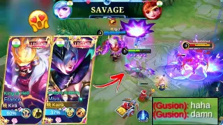 MIYA SAVAGE!😳1st Match with her Legend Skin🔥Duo with Franco Legend Skin @GoKiraGaming ❤️