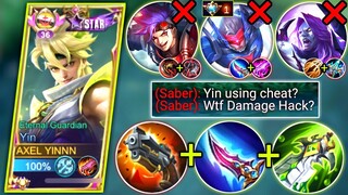 YIN VS ONESHOT SABER AND TANKY XBORG IN SIDELANE | YIN BEST BUILD & EMBLEM 2023 | MOBILE LEGENDS